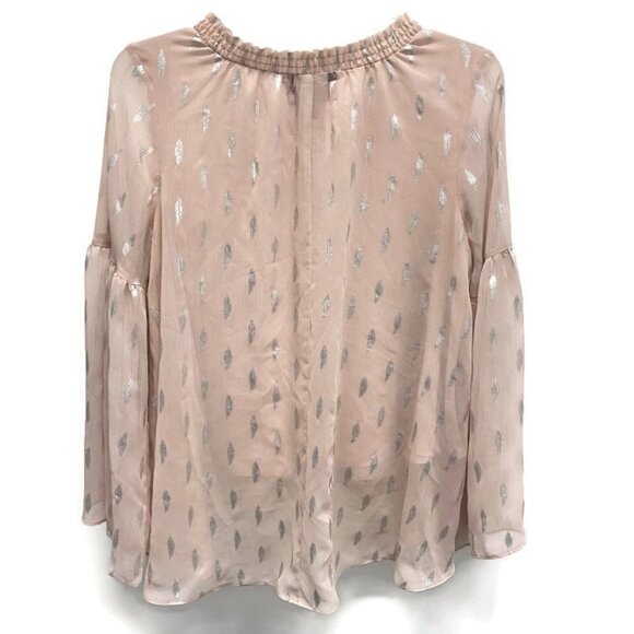 Jennifer Lopez Blush & Silver Spotted Blouse - Picture 2 of 2